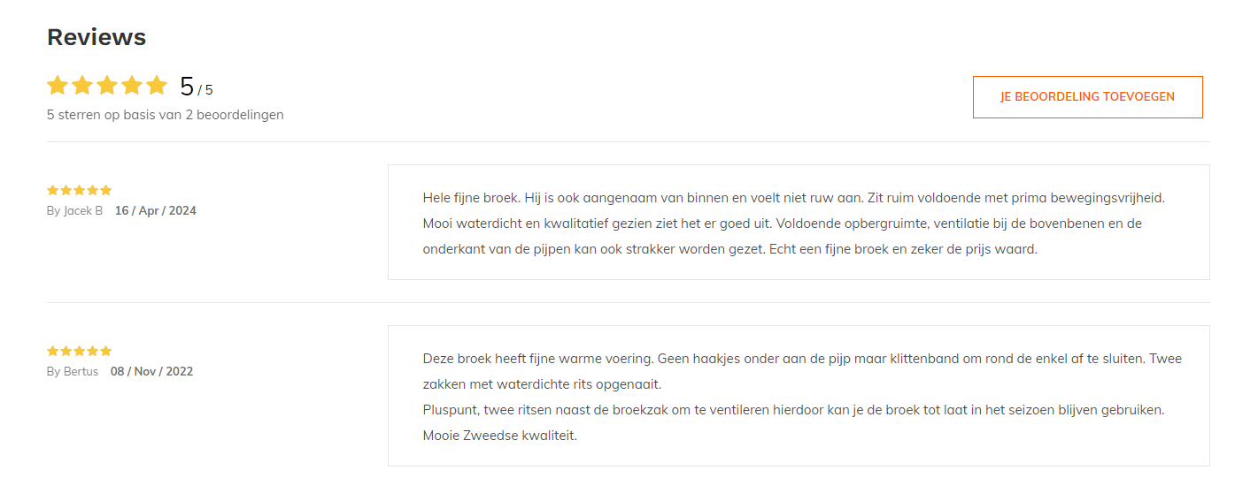 voorbeeld van productreview