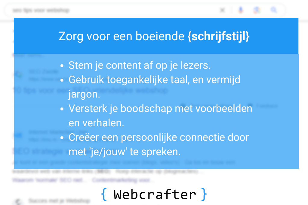 zorg voor een boeiende schrijfstijl