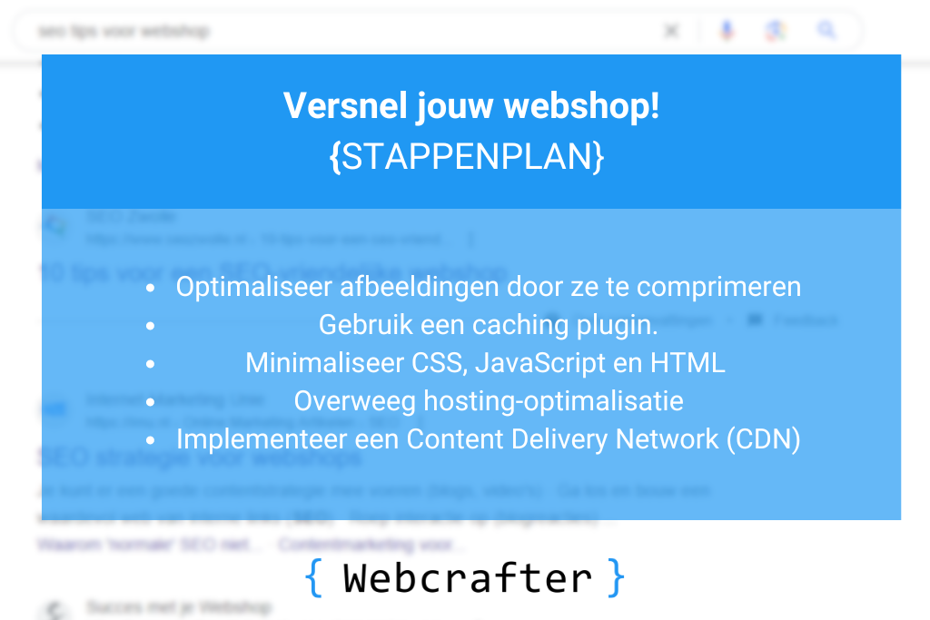 webshop snelheid verbeteren tips