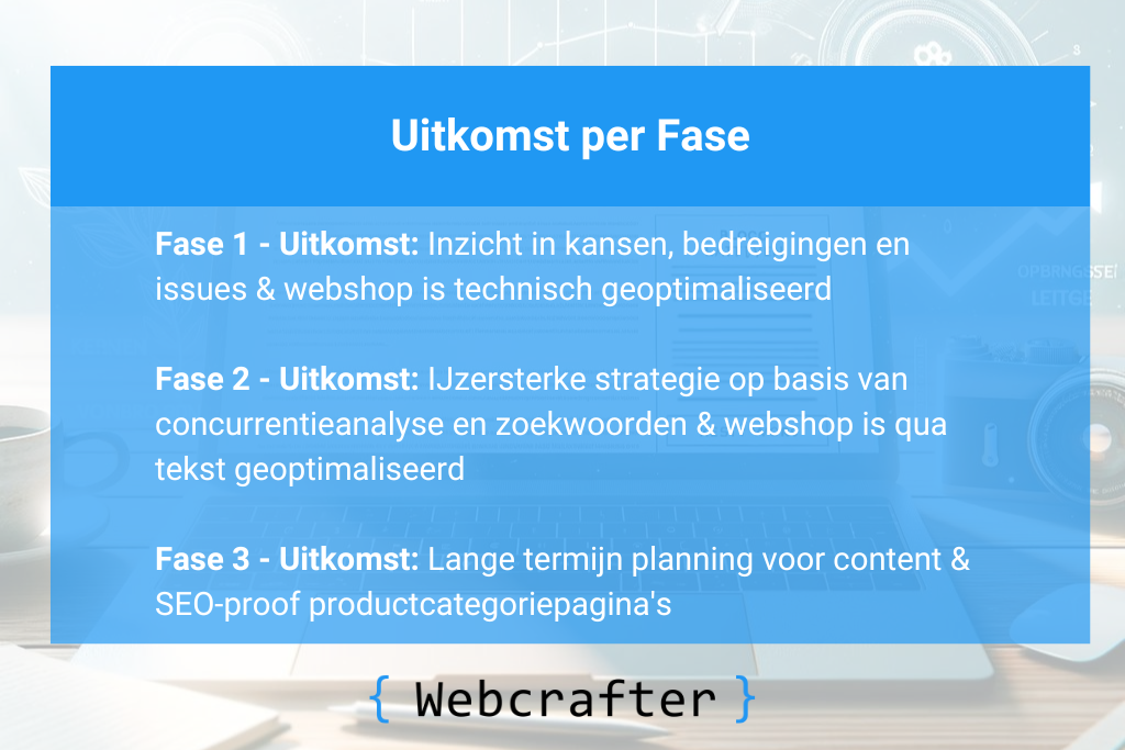 seo uitkomst per fase